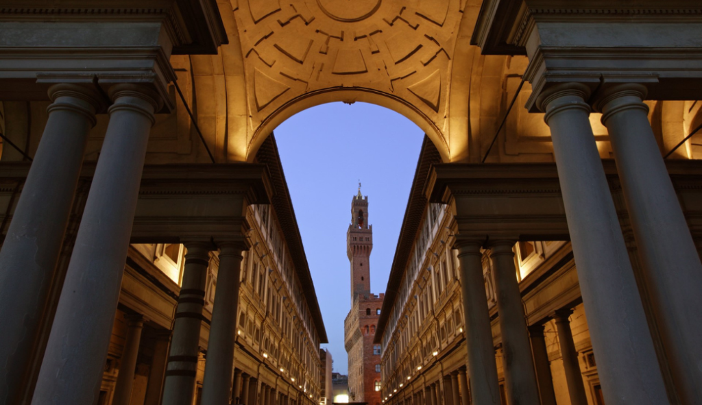 Uffizi Under the Golden Hour of Sunset