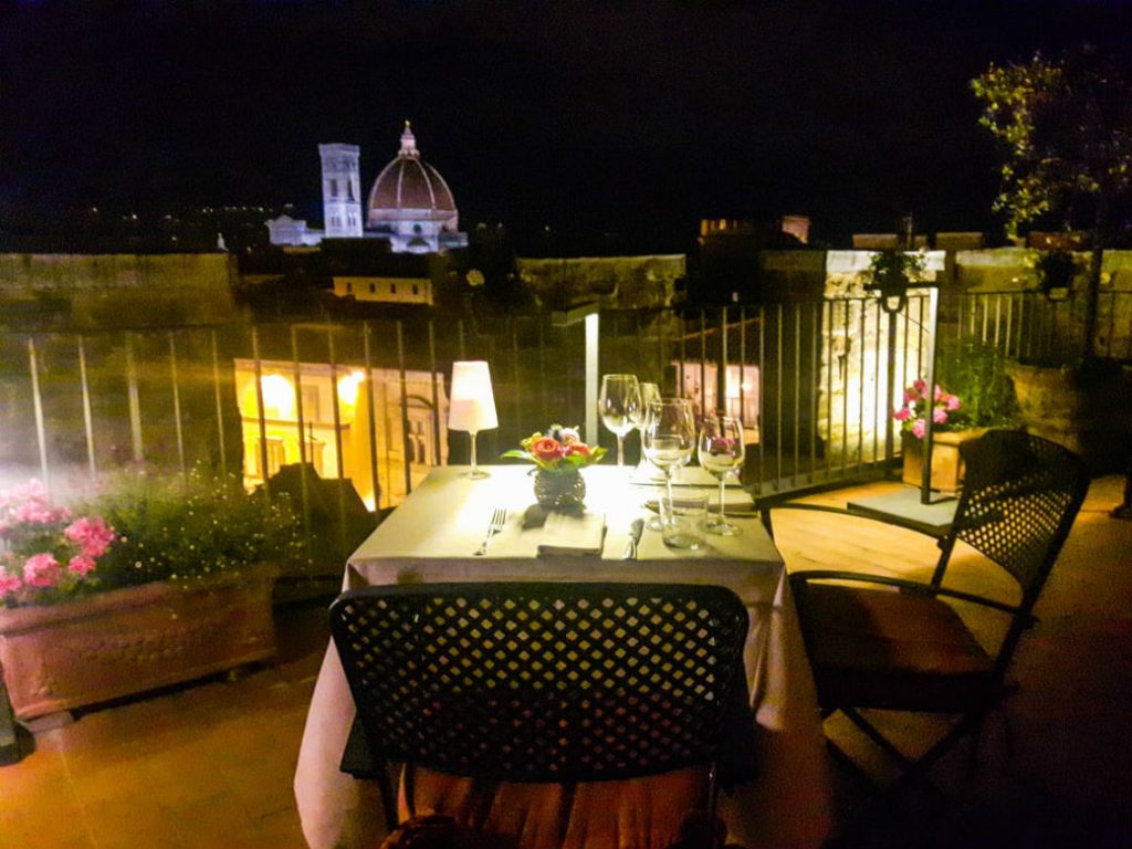 Restaurant The Tower: dinner under the stars